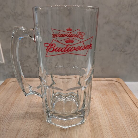 Budweiser Glass Beer Stein - Picture 3 of 5
